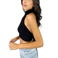 thumbnail image 4 of Txlixc Tirantes femeninos halterneck blusa casual de verano color sólido cuello alto sin mangas blusa sin espalda corta ropa callejera Txlixc  moda, 4 of 6
