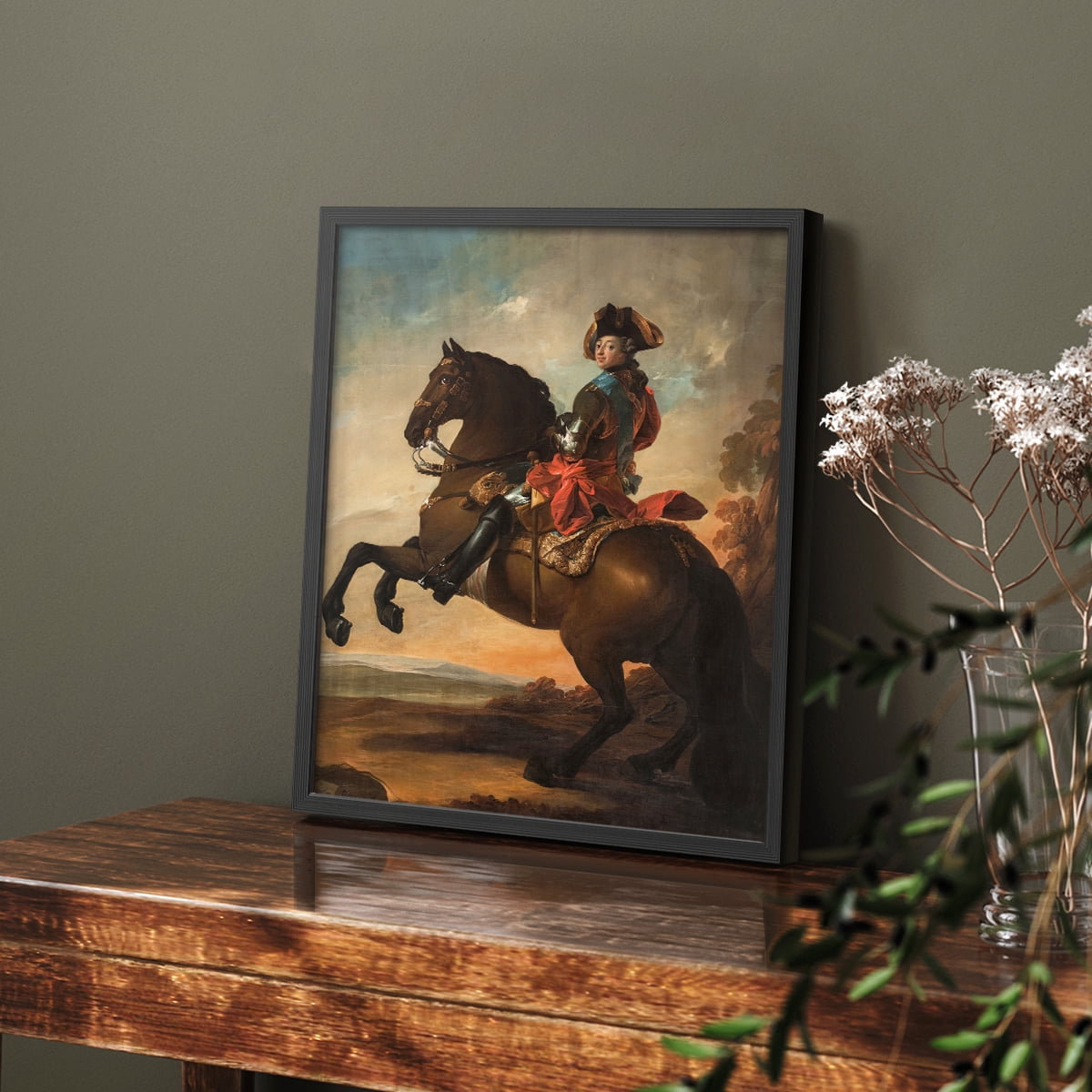 Vintage Animal Print LXI - 14in. x 11in. Vintage Framed Print in Black Wood Frame