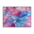 thumbnail image 5 of Yayeee Area Rugs for Living Room 5.2'x4' Non Slip Washable Bedroom Floor Carpet, Watercolor Blue Marble Pattern, 5 of 5