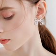 thumbnail image 4 of Pearl Drop Earrings with Bow Elegant Dangle Earrings for Women Stylish Jewelry, 4 of 5