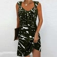 thumbnail image 2 of Zekutng Dresses for Women Printed Elegant Casual Style V-Neck Dress with Strap,Sizes S-2XL, 2 of 5