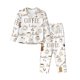 thumbnail image 1 of Balery Coffee Conjunto de Pijama con Estampado para Mujer, Conjunto de Dos Piezas con Manga Larga, Ropa de Dormir Suave con Bolsillos, Pijamas Cómodos-Large, 1 of 7