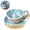seal, variant on Cute Seal Ceramic Mug,Novelty 3D Standing Seal Figurine Inside Cup with Textured Ocean Beach Seashell Saucer,Handmade Coffee Mug Tea Hot Chocolate Cup with Water Me Human for Animal Lovers