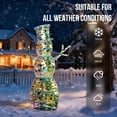 thumbnail image 6 of 4FT Lighted Iridescent Snowman Christmas Decorations, Pre-lit Holiday Decor with 100 Warm White LED Lights for Xmas Outdoor Indoor Decor Lighted Holiday Displays, 6 of 13