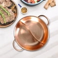 thumbnail image 1 of Olla Shabu Shabu Macarena Dividida para Estufa de Inducción y Gas 36cm Cobre, 1 of 8