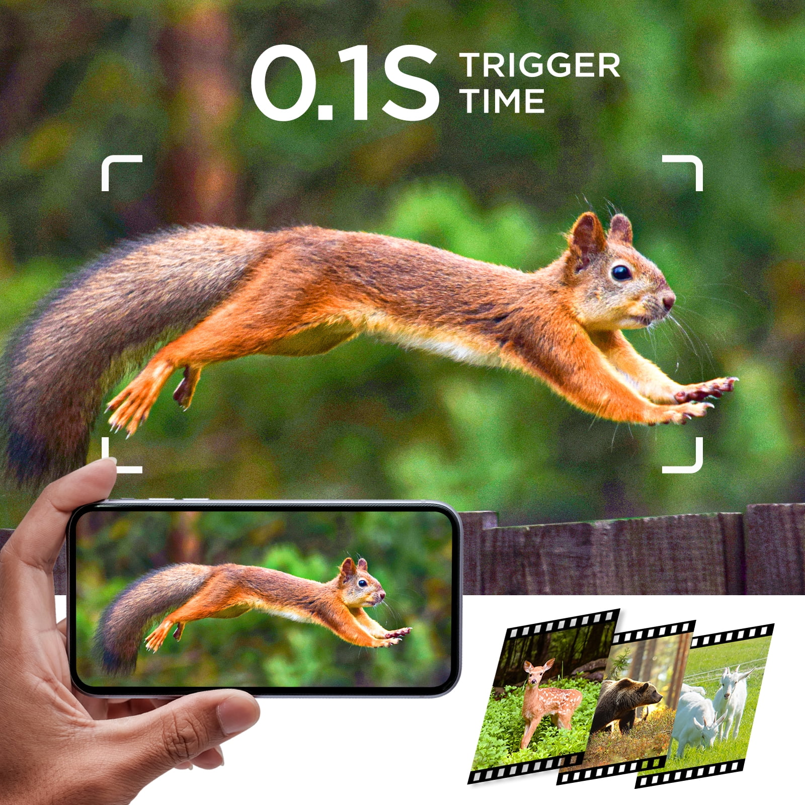 CAMPARK Trail Camera 4K HD 40MP Hunting Game Camera with Infrared Night Vision Motion Activated Waterproof IP66 Time-Lapse 2.0" Trail Deer Cam for Outdoor Wildlife Monitoring