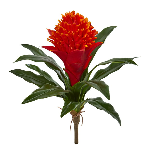 Nearly Natural 14in. Bromeliad Artificial Flower (Set of 8), Red 