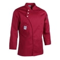 thumbnail image 2 of Chaquetas de Chef Abrigo de Manga Larga Uniformes de Chef Hotel Restaurantes Ropa de Trabajo - Rojo, XL XL rojo Sunnimix uniforme de chaqueta de chef, 2 of 8