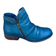 thumbnail image 1 of Low-heeled Thick Heel Round Double Zipper Boots Women Casual Daily Round Toe Boots, 1 of 4
