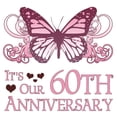 thumbnail image 3 of CafePress - 60Th Wedding Aniversary (Butterfly) - Greeting Card, Blank Inside Matte, 3 of 4