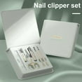 thumbnail image 5 of TNOBHG Nail Clipper Set 6pcs Manicure Set Nail Clipper Kit for Men Portable Travel Grooming Kit Gift for Husband Father Boyfriend Manicure Accessory for Men, 5 of 8