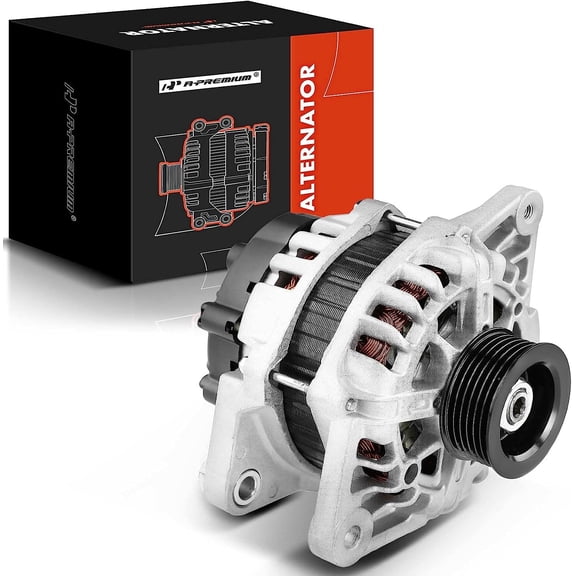 A-Premium Alternator 12V 90A, Clockwise, 6-Groove Pulley for Hyundai Accent, Kia Rio L4 1.6L