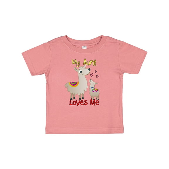 Inktastic My Aunt Loves Me Llama Boys or Girls Baby T-Shirt