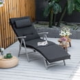 thumbnail image 2 of Outsunny Chaise Longue d'Extérieur avec Design Pliant Noire, 2 of 10