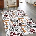 thumbnail image 4 of 3x5 Washable Area Rug, Dog Claws Bones Non-Slip Rectangle Rug for Living Room Bedroom, Cartoon Animal Cute Indoor Low Pile Floor Mat for Home Decor, 4 of 9