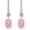 Pink, variant on Sterling Silver Diamond Earrings for Women, Classic Oval Cut 6Ct/Pair Lab Simulated Pink Diamond Drop Dangle Earrings White Gold Plated Jewelry Gifts for Her Birthday