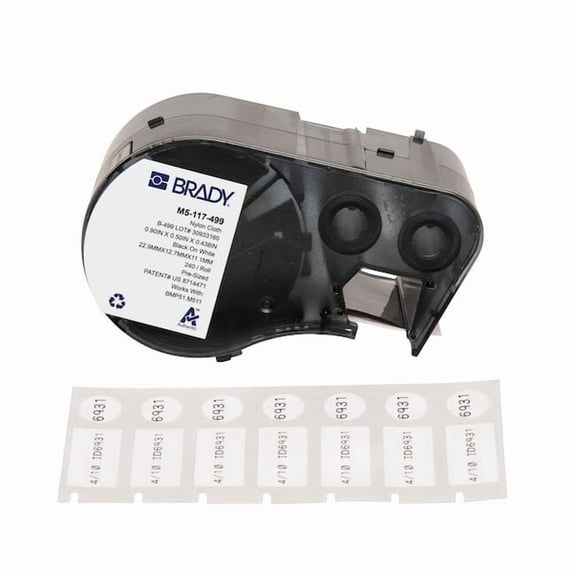 Brady Label/RibbonCartridge,White,29/32inW M5-117-499