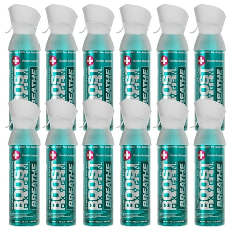 (4 pack) Boost Oxygen Portable Canned Oxygen, Menthol-Eucalyptus, 5L
