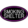 thumbnail image 1 of Smoking Shelter Oval With Pink Border LED Neon Sign 20 x 37 - inches, Clear Edge Cut Acrylic Backing, with Dimmer - Bright and Premium built indoor LED Neon Sign for Bar decor., 1 of 7