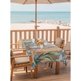 thumbnail image 2 of Outdoor Tablecloths with Umbrella Hole & Zipper, Octopus Coastal Tablecloth Rectangle 60x84 Inch, Summer Nautical Starfish Coral Brown Anchor Waterproof Table Cloth, Patio/Pool/Picnic Table Covers, 2 of 8
