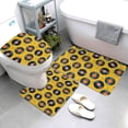thumbnail image 3 of Bathroom Rugs Sets 3 Piece - Retro Vinyl Records Absorbent Non Slip Bath Mats, U-Shape Toilet Lid Cover, Contour Mat, Soft Washable Shower Mats Bath Rug Mat for Bathroom Tub Toilet, 3 of 7