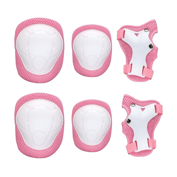 Conjunto de engranajes de protección ajustables para de 3 a 9 años de edad, rodilleras, coderas protectores de muñeca para monopatín, patinaje - Rosa Rosado Sunnimix rodillera para niños pequeños