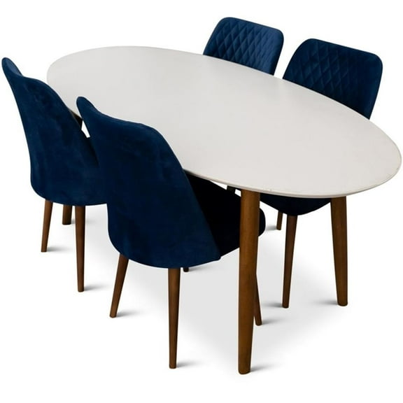 Reegan Mid Century Modern 5 Piece Dining Room Set