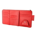 thumbnail image 1 of LOVIVER Auto Sun Visor Organizer for Card, Pen, Key, Glasses Storage Pouch Organizer Red with Zipper, 1 of 8