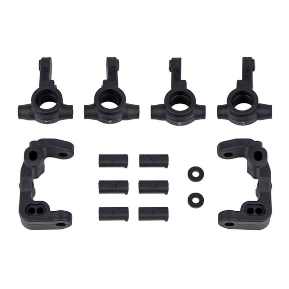 Associated 91985 RC10b6.4 -1mm Scrub Caster and Steering Blocks Carbon