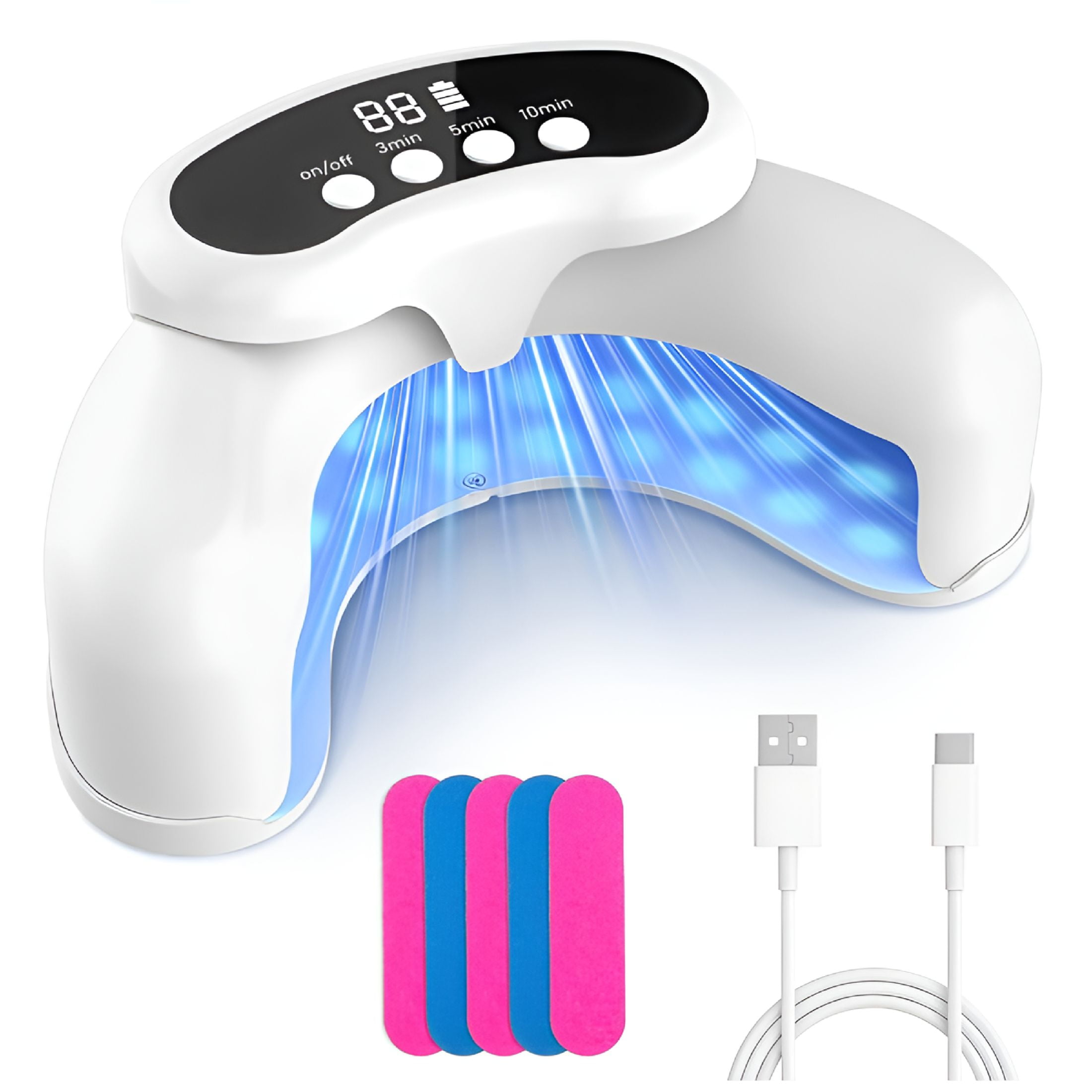 XIRQI Nail Fungus Laser Treatment Device for Multiple Toenail, Home Use 905nm Infrared Light + 470nm Blue Light UV Nail Lamp Professional Nail Dryer