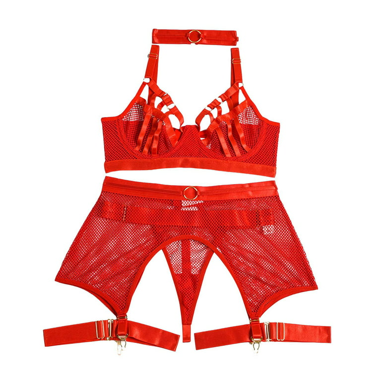 uublik Valentines Lingerie Set for Women Bodysuit Plus Size Sexy Naughty  Babydoll Lace 