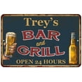 thumbnail image 1 of Trey's Green Bar and Grill Metal Sign 8x12 Decor 208120044062, 1 of 1