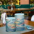 thumbnail image 3 of Yayeee Flameless Candles with Remote Flickering Battery Operated Multi Color Changing, Green Goldfish, 3 of 7