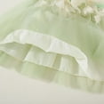thumbnail image 6 of Sleeveless Dress in Clearance Toddler Kids Kids Girls Cute Summer Mesh Solid Color Print Flower Suspenders Dress Skirt Girl Tulle Dress Christmas Dress for Kids Girl Green New, 6 of 9