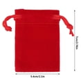 thumbnail image 2 of Bolsas de tela de terciopelo para joyas Nydotd, rojas, 7 x 5,4 cm (100 unidades), 2 of 7