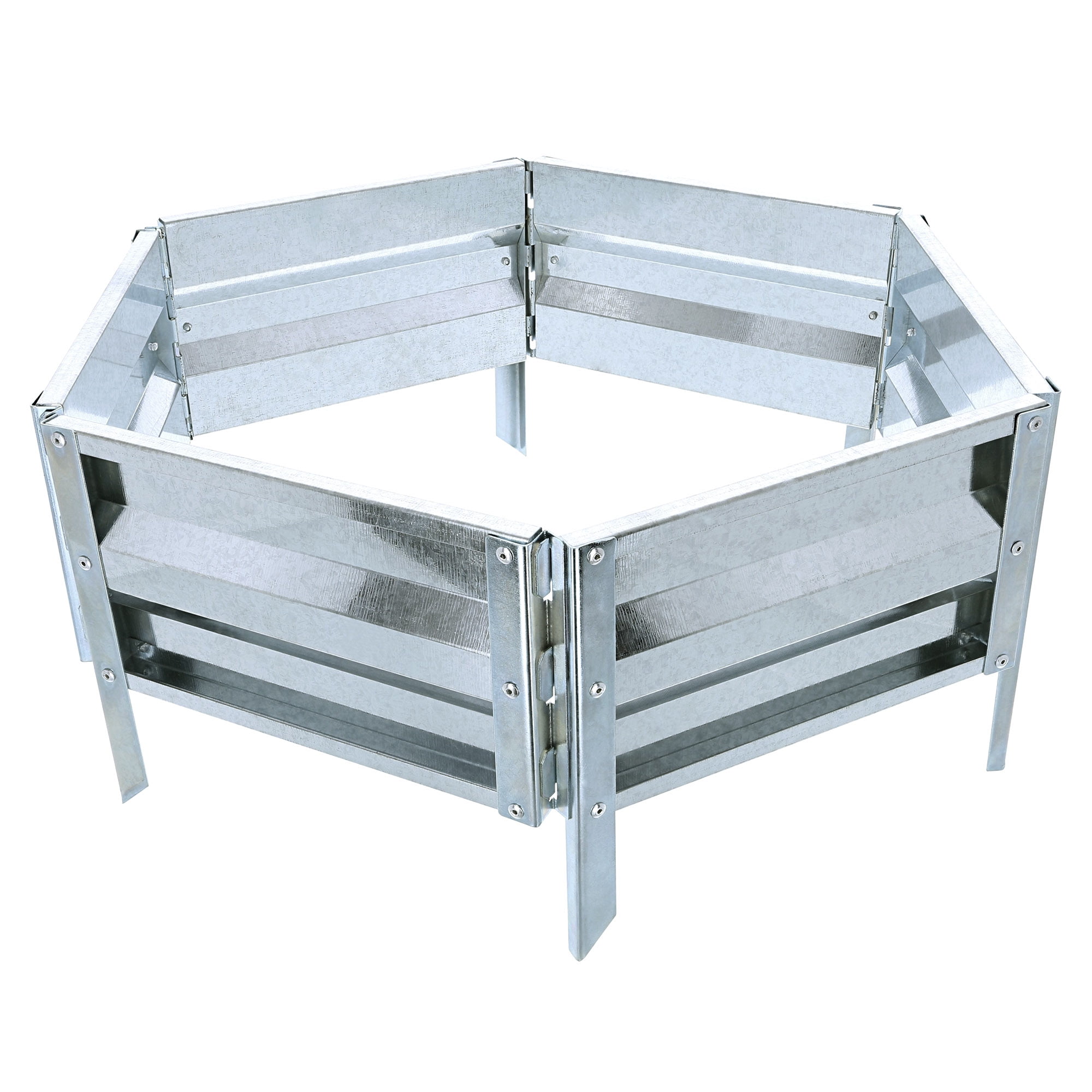 Pure Garden 21" L x 9.75" W x 5.5" H Galvanized Raised Garden Bed Planter