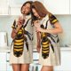 thumbnail image 4 of Fotbe Honey Bee Bata de Dormir para Mujer con Estampado, Camisón de Algodón de Manga Corta, Ropa de Dormir Casual, 4 of 6