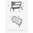 thumbnail image 6 of Sunny Babe 4 in 1 Baby Bassinet Foldable Infant Bedside Crib Bed Portable Baby Swing with Changing Table,Wheels,Mosquito Net,Height Adjustable ,for Infant,Toddler,Unisex,KHAKI, 6 of 13