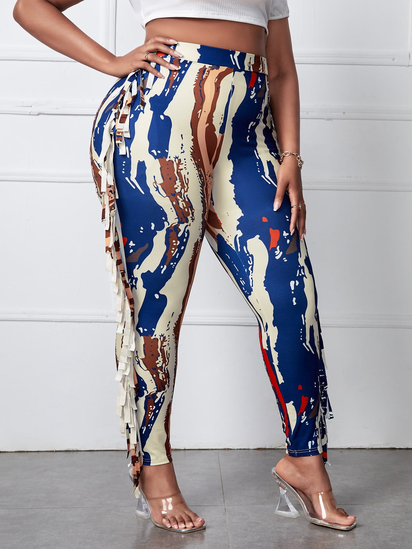 Casual Women's Plus Size Allover Print 