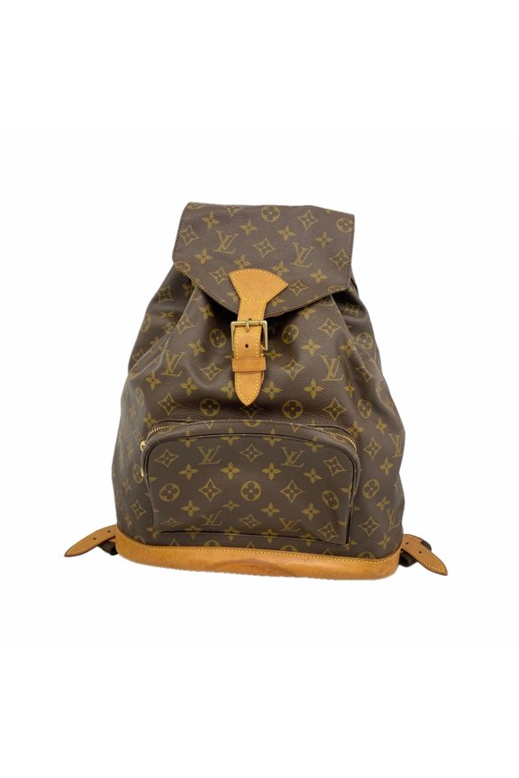Pre-Owned Louis Vuitton Monogram Montsouris GM Backpack M51135 Brown Women's