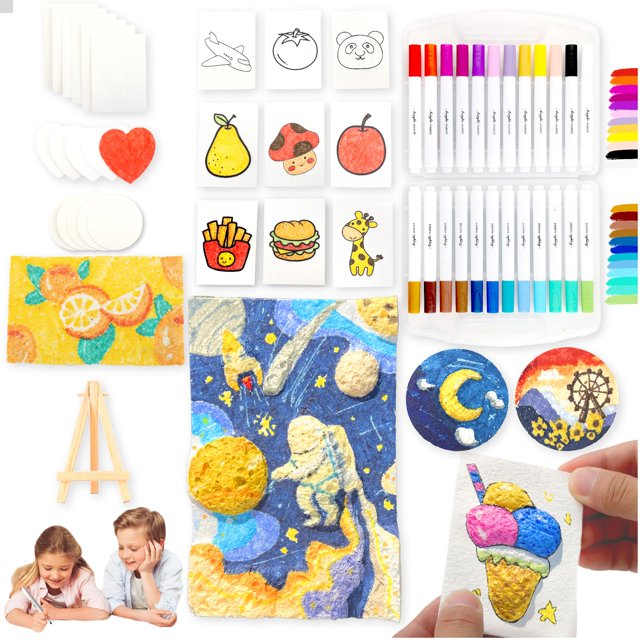 Kit de pintura FETVEO Magic 3D Foam Texture con 24 rotuladores