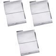 thumbnail image 2 of Set of 3 Curved Metal Business Card Case Holders Unisex (Silver Ridge), 2 of 3