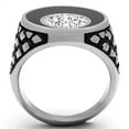 thumbnail image 4 of Luxe Jewelry Designs Men's Stainless Steel Ring with Round Crystal - Size 10, 4 of 4