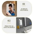 thumbnail image 4 of 5pcs rectángulo espejo de pared de baño especular agradable calcomanía espejo colgante, 4 of 8