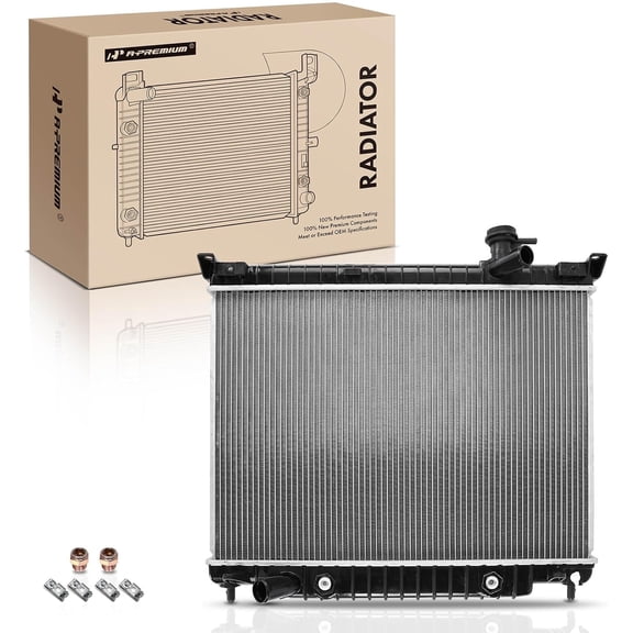 A-Premium Coolant Radiator with Trans. Oil Cooler Compatible with Chevy Trailblazer 2002-2009 & Buick Rainier 2004-2007 & GMC Envoy 2002-2009 & Isuzu Ascender & Oldsmobile & Saab, Replace# 15179051