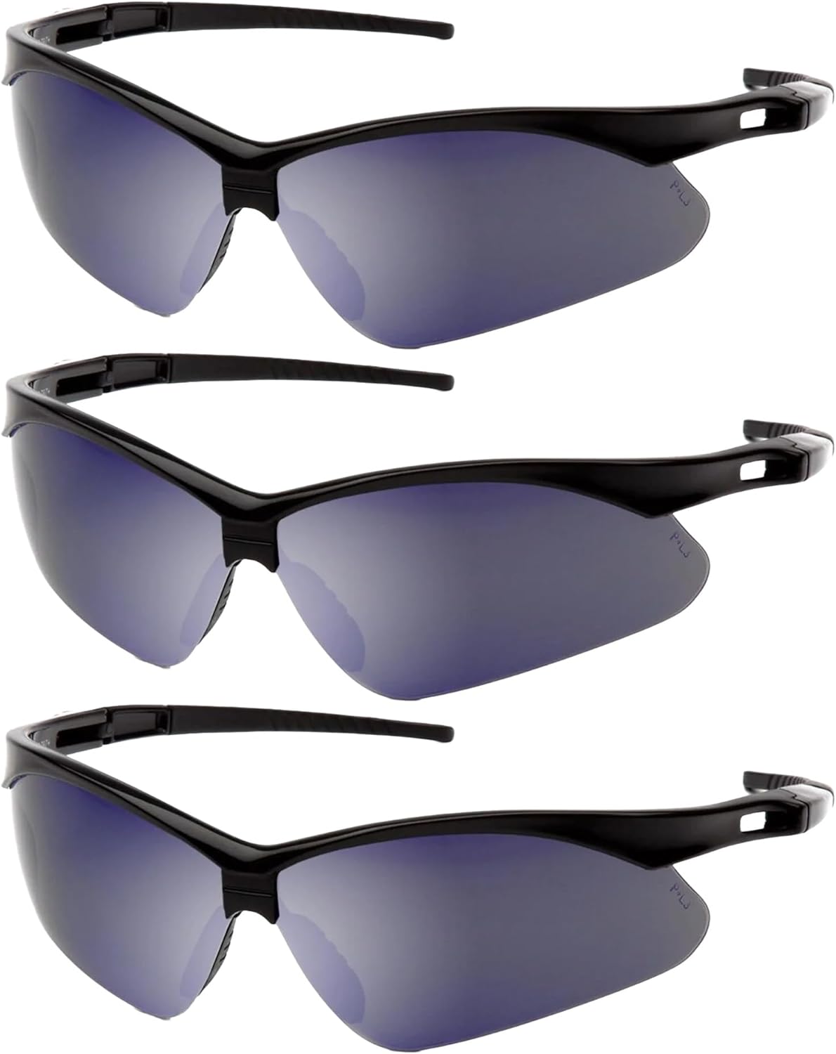 RUGGED BLUE Mojave Blue Mirror Safety Glasses for Men/Women | ANSI Certified Eye Protection Glasses and Protective Eyewear | Anti-Scratch Coating and Wrap Around One-Piece Design Work Glasses -12 Pac