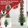 thumbnail image 6 of Artificial Norfolk Pine Tree - Faux Christmas Tree Potted Green for Front Porch Christmas Indoor Outdoor Decor for Entryway, Living Room, Office, Apartment(2PC), 6 of 6