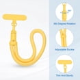 thumbnail image 3 of Correa de muñeca universal Uxcell, 2 paquetes de correa ajustable de poliéster con parche de acero inoxidable, correa multifuncional para teléfono celular para la mayoría de los smartphones, Amarillo, 3 of 6