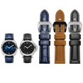 thumbnail image 2 of Leather strap with crazy horse matte oil wax head layer cowhide and bamboo knot pattern suitable for sports men's Pena watch strap, 2 of 5