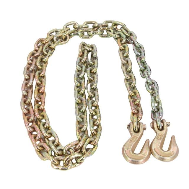 Double Hook Tow Chain, Electroplating Process 3 Meter 10FT 3/8 Inch Specification Towing Chain for Ports Mining Activities